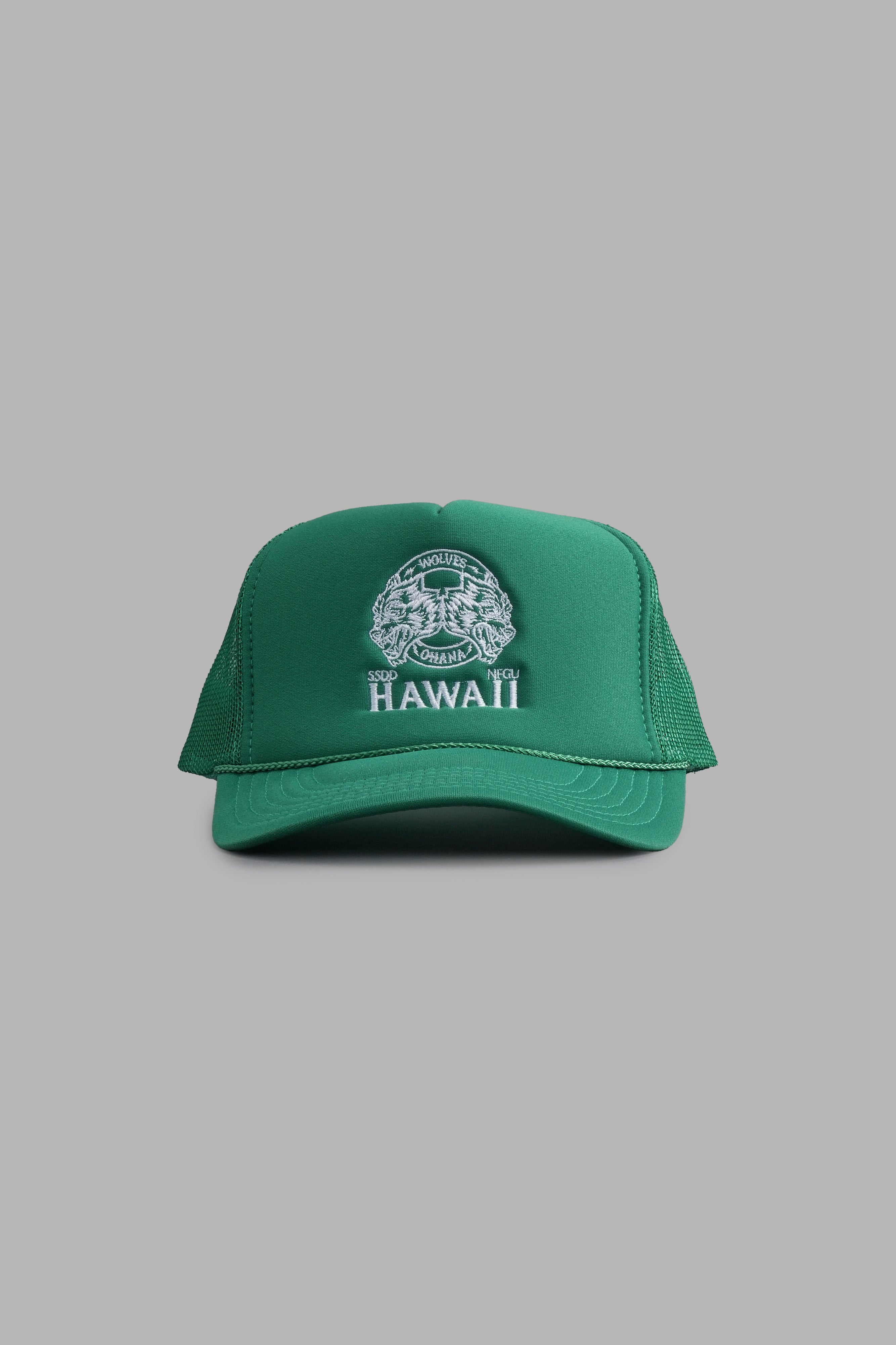 Wolves Ohana Trucker Hat in Lush Green