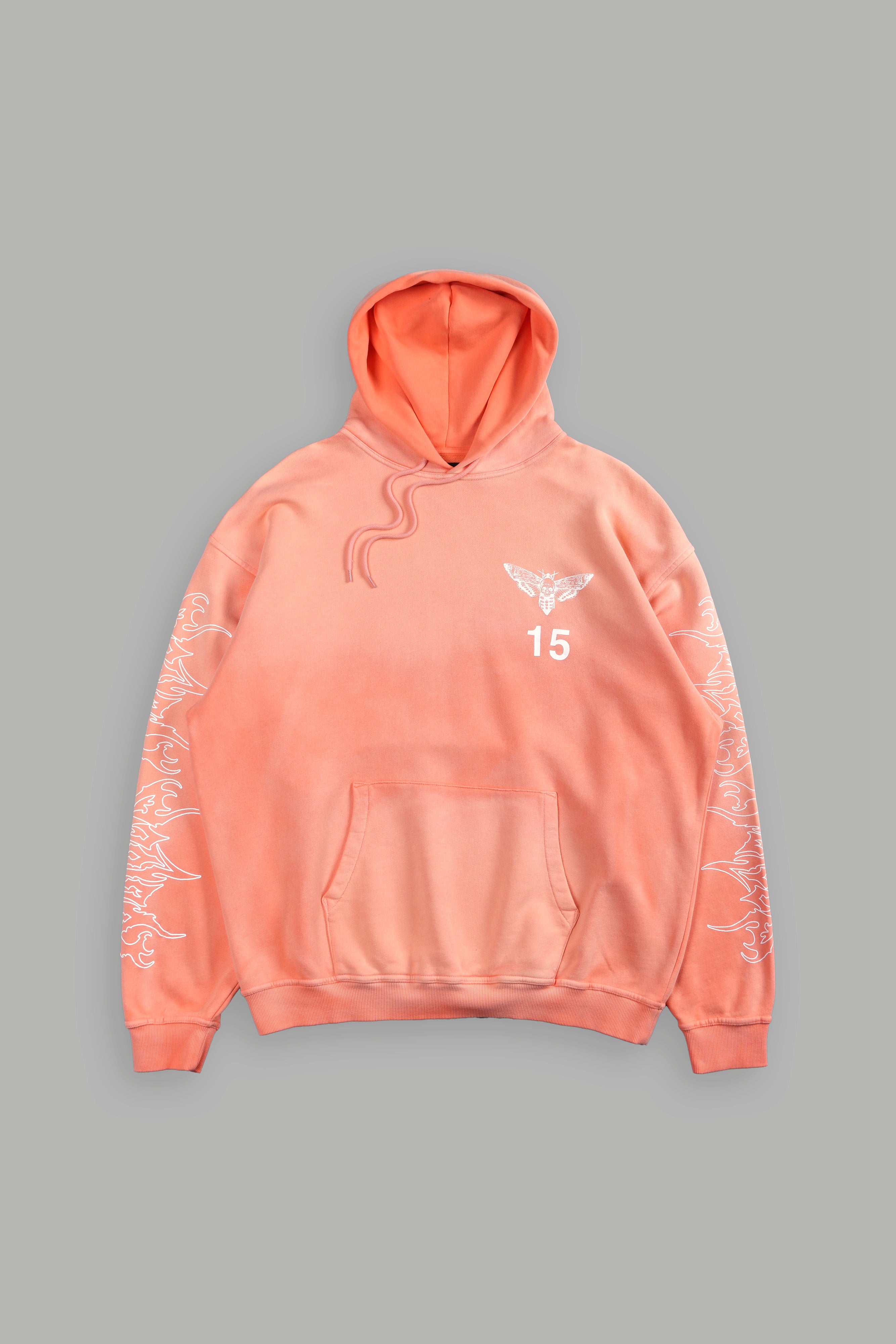 Since 2024 "Bishop" Hoodie in Neon Coral Sun Fade