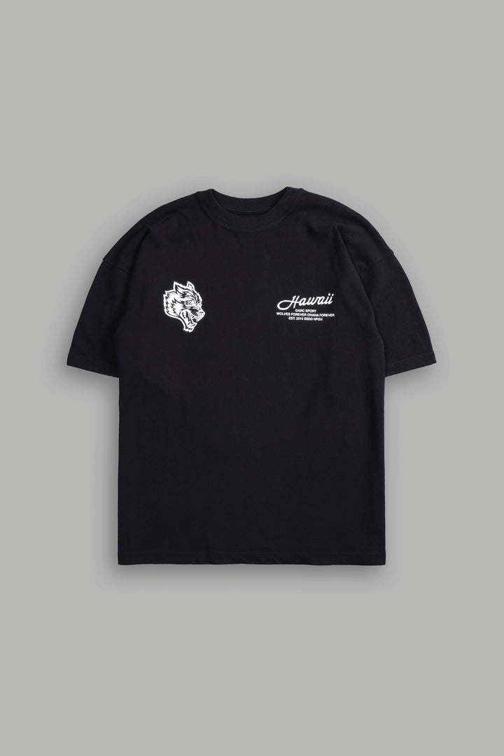 Wolves Hawaii "Premium" Oversized Tee in Black