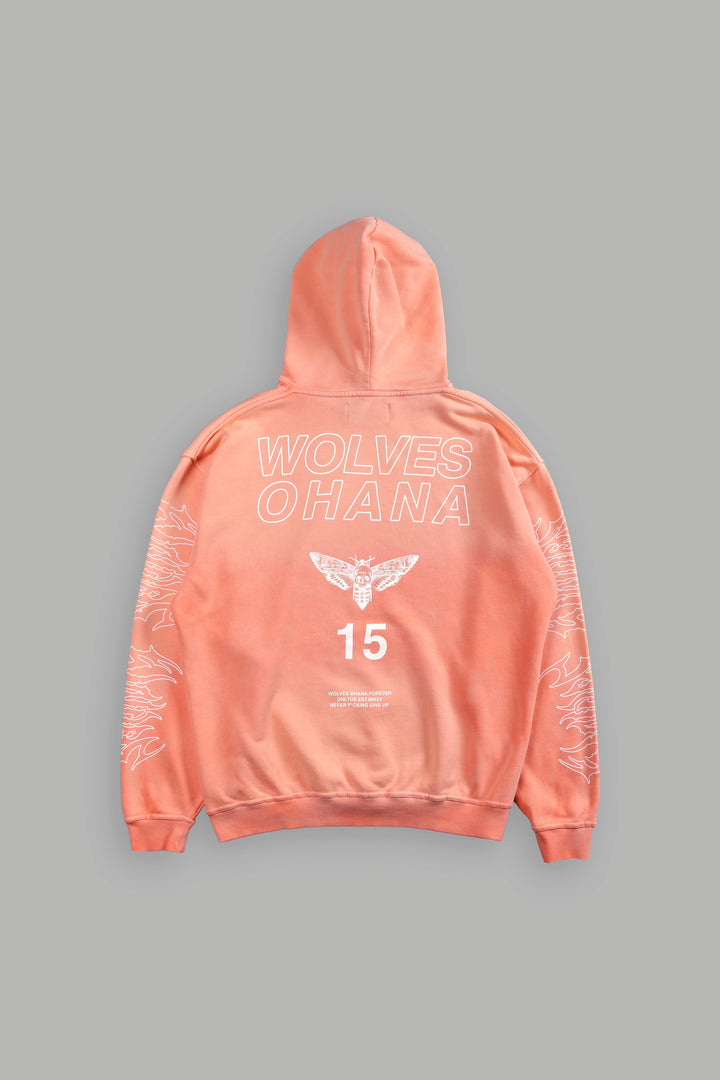 Since 2024 "Bishop" Hoodie in Neon Coral Sun Fade