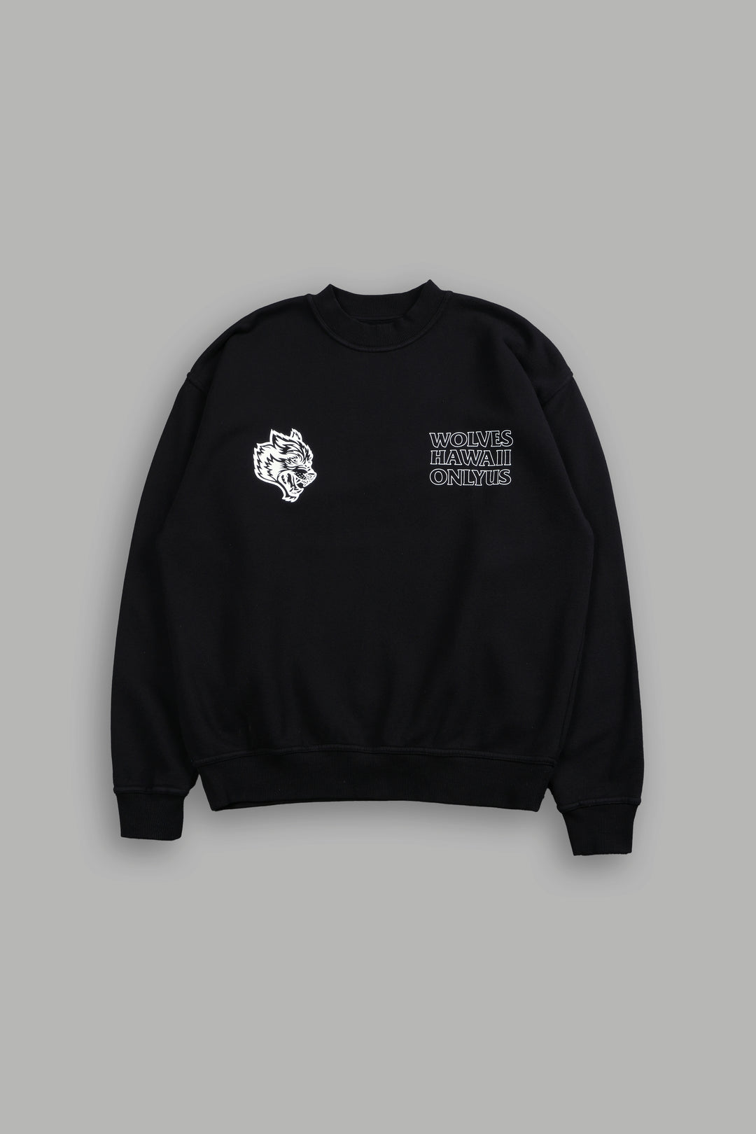 Only Us Hawaii London Unisex Crewneck in Black