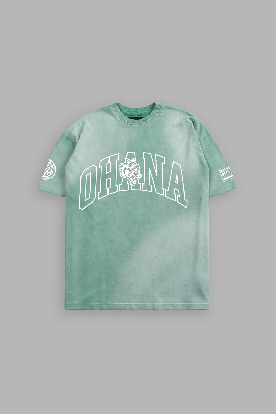 Ohana Forever V3 "Premium" Oversized Unisex Tee in Lush Green Sun Fade