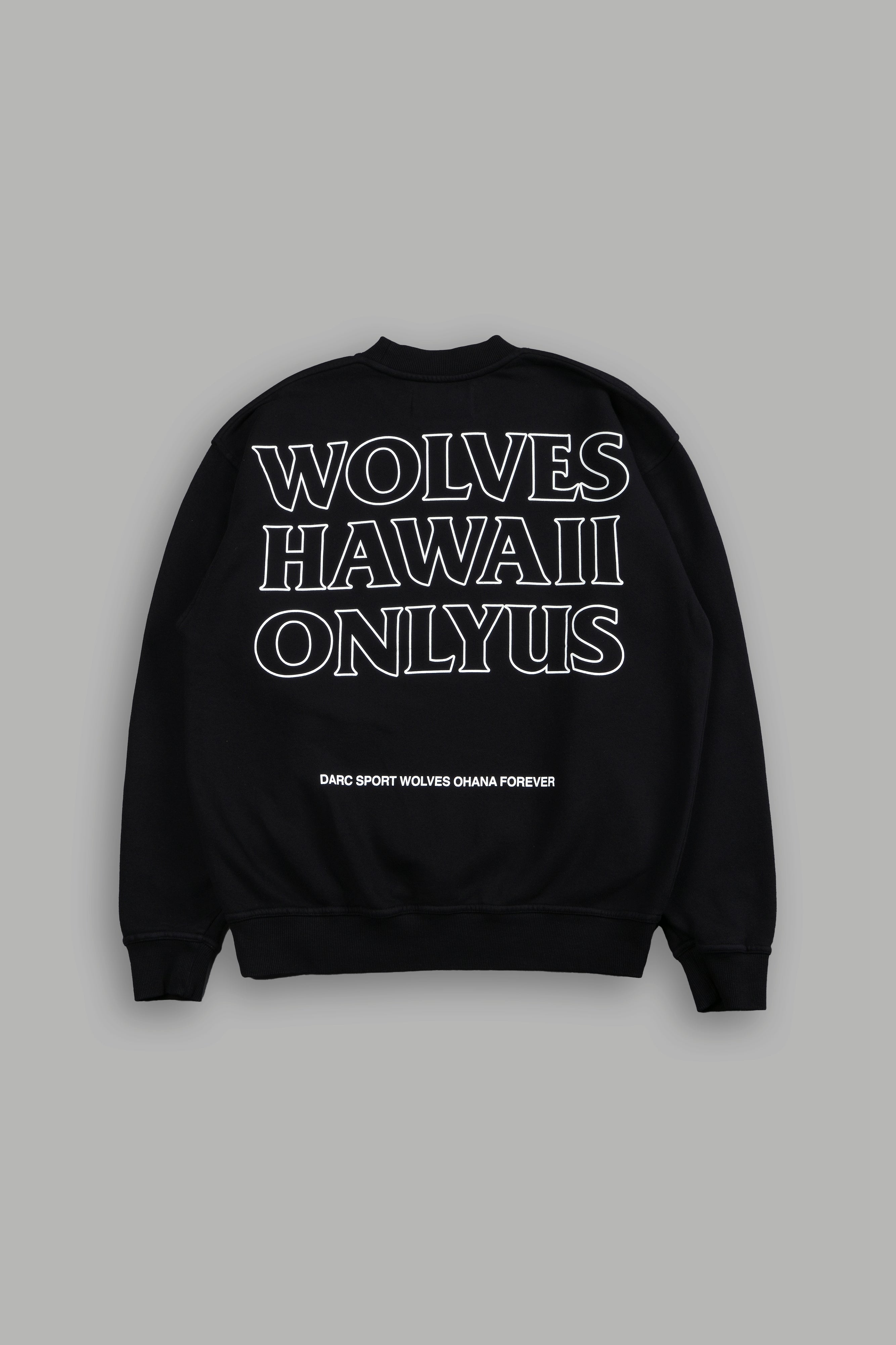 Only Us Hawaii London Unisex Crewneck in Black