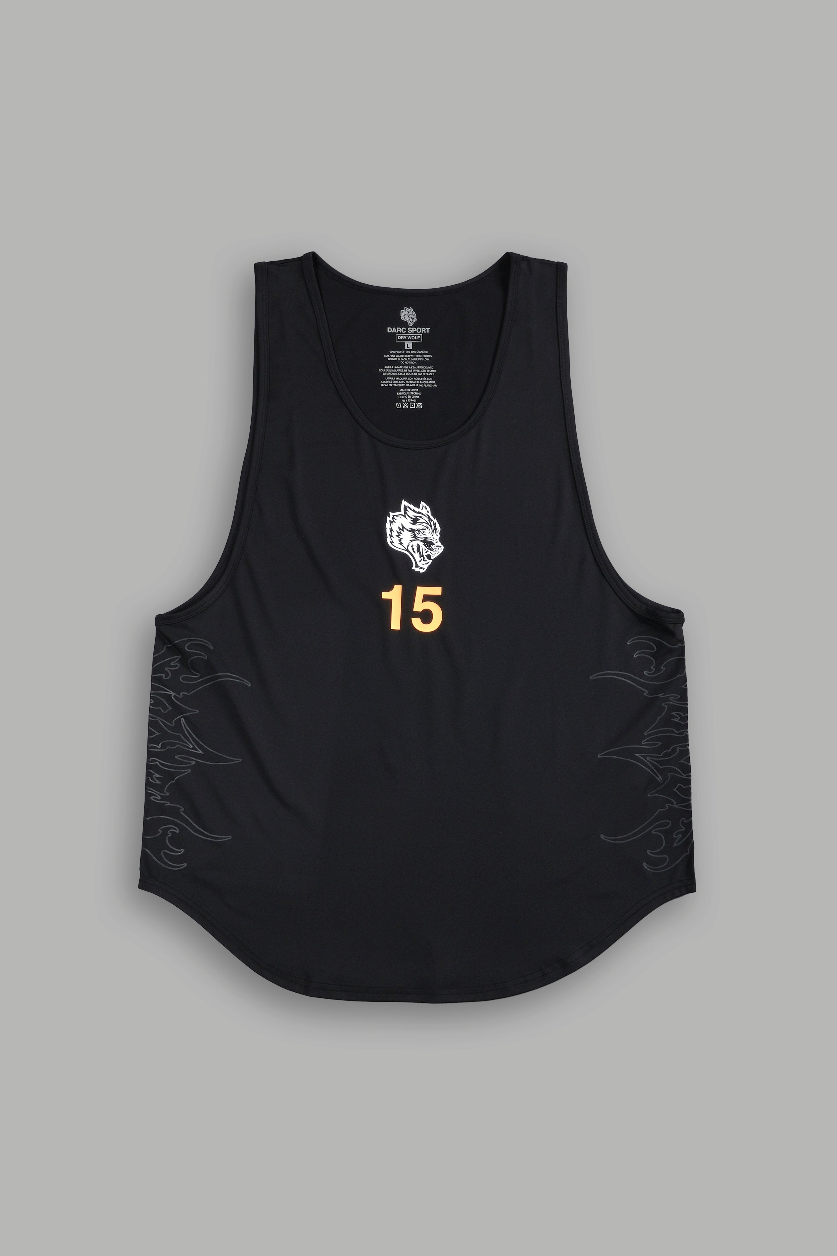 Wolves 15 "Dry Wolf" (Drop) Tank in Black