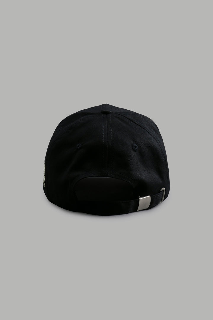 Wolves Run Together 5 Panel Hat in Black