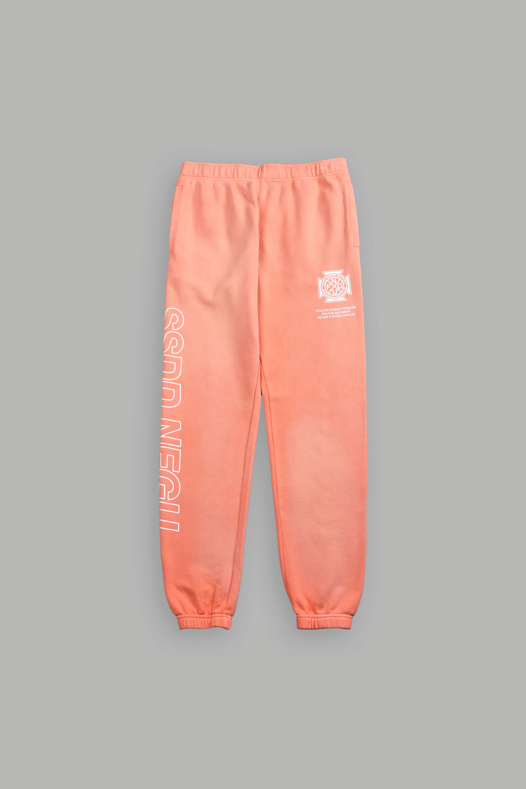 No Limit She Post Lounge Sweats in Neon Coral Sun Fade