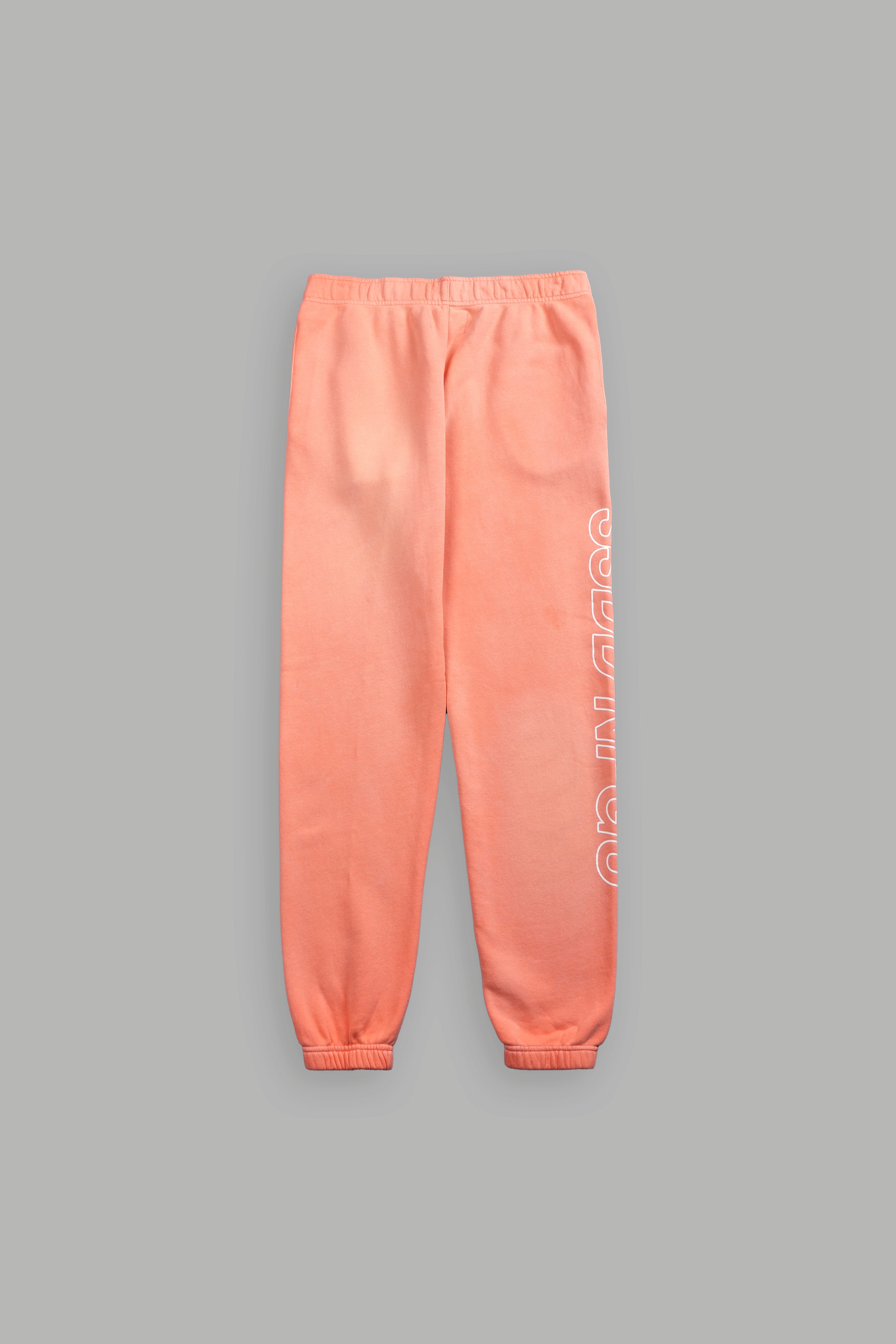 No Limit She Post Lounge Sweats in Neon Coral Sun Fade