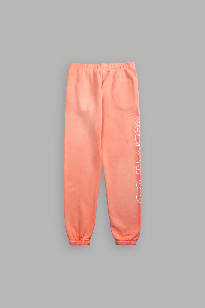 No Limit She Post Lounge Sweats in Neon Coral Sun Fade