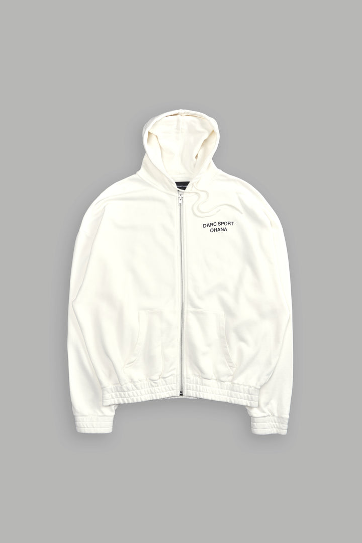 Darc Sport Ohana "Chambers" Zip Hoodie in Cream