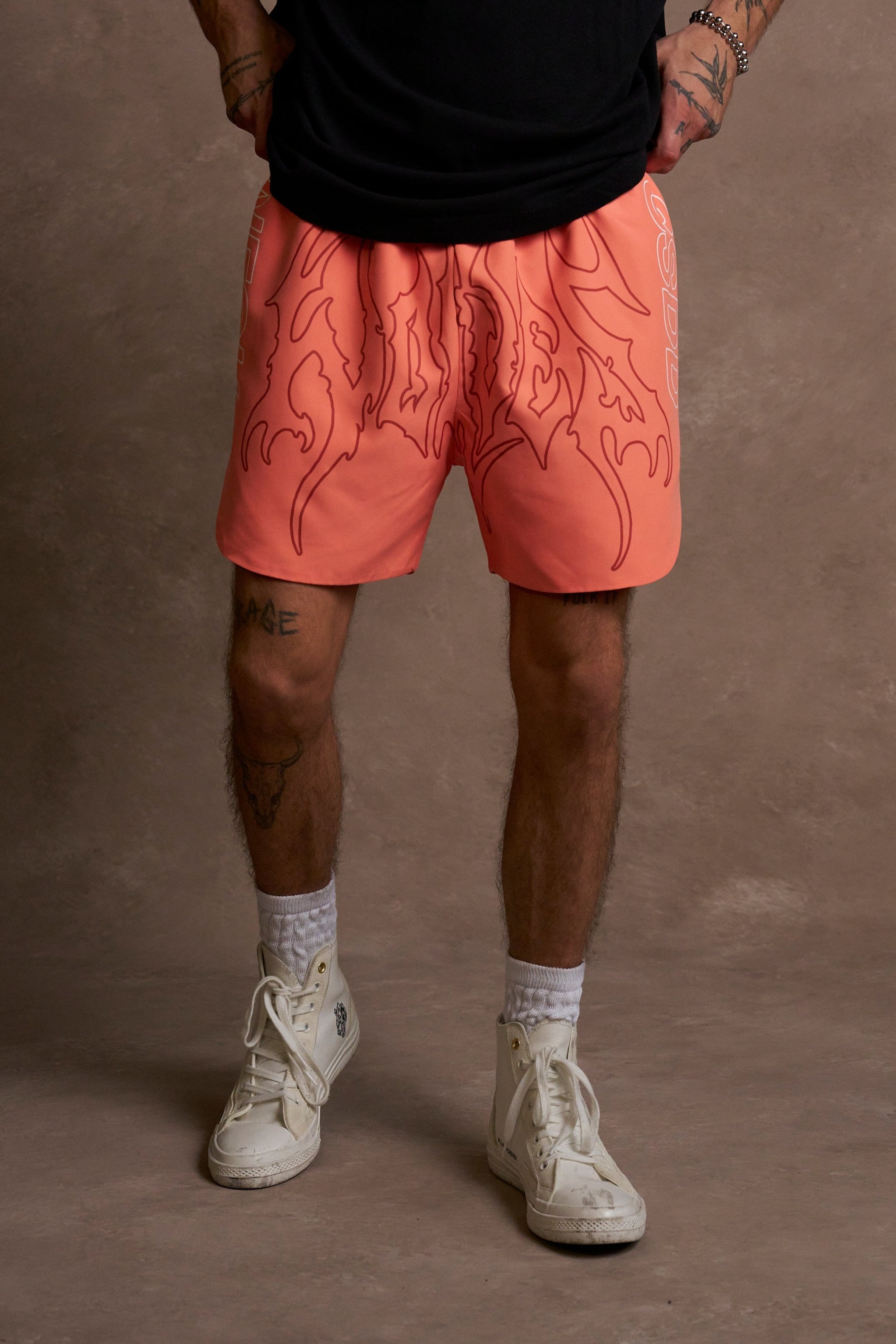 No Limit Phantom Running Shorts in Neon Coral