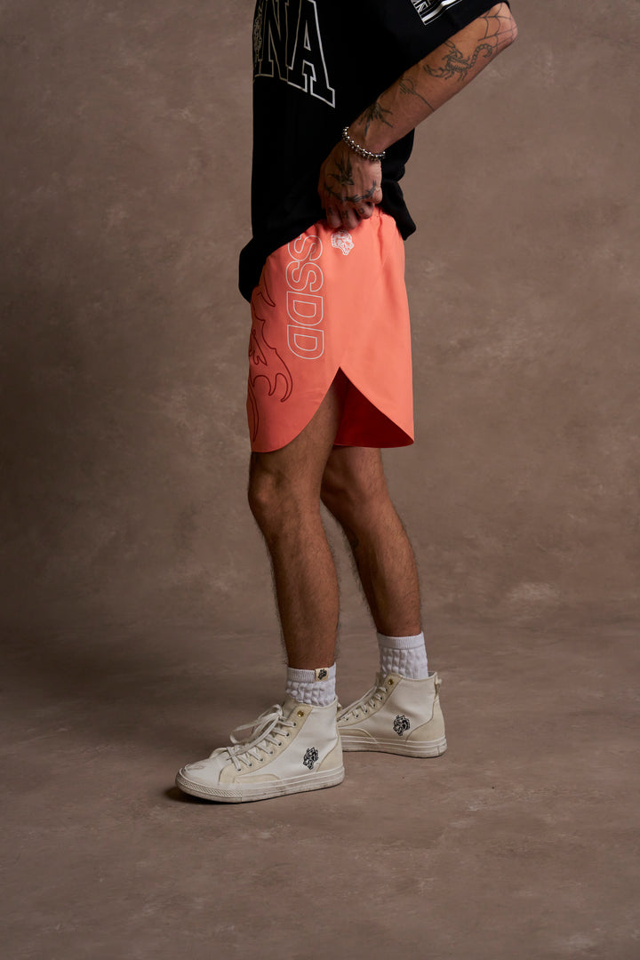 No Limit Phantom Running Shorts in Neon Coral