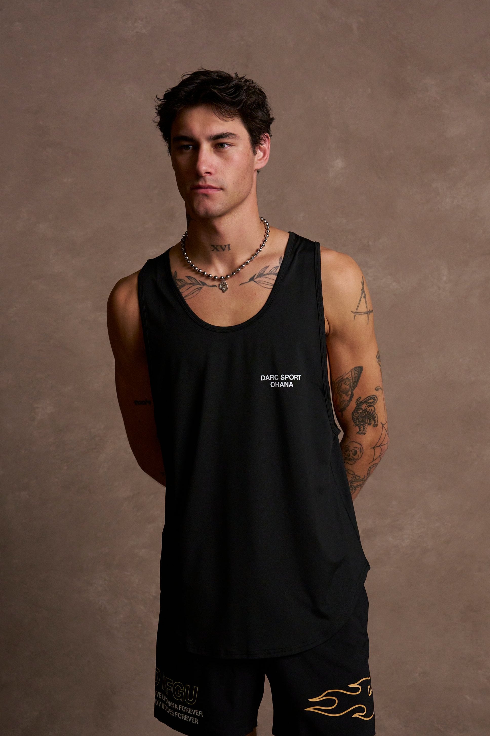 Darc Sport Ohana "Dry Wolf" (Drop) Tank in Black