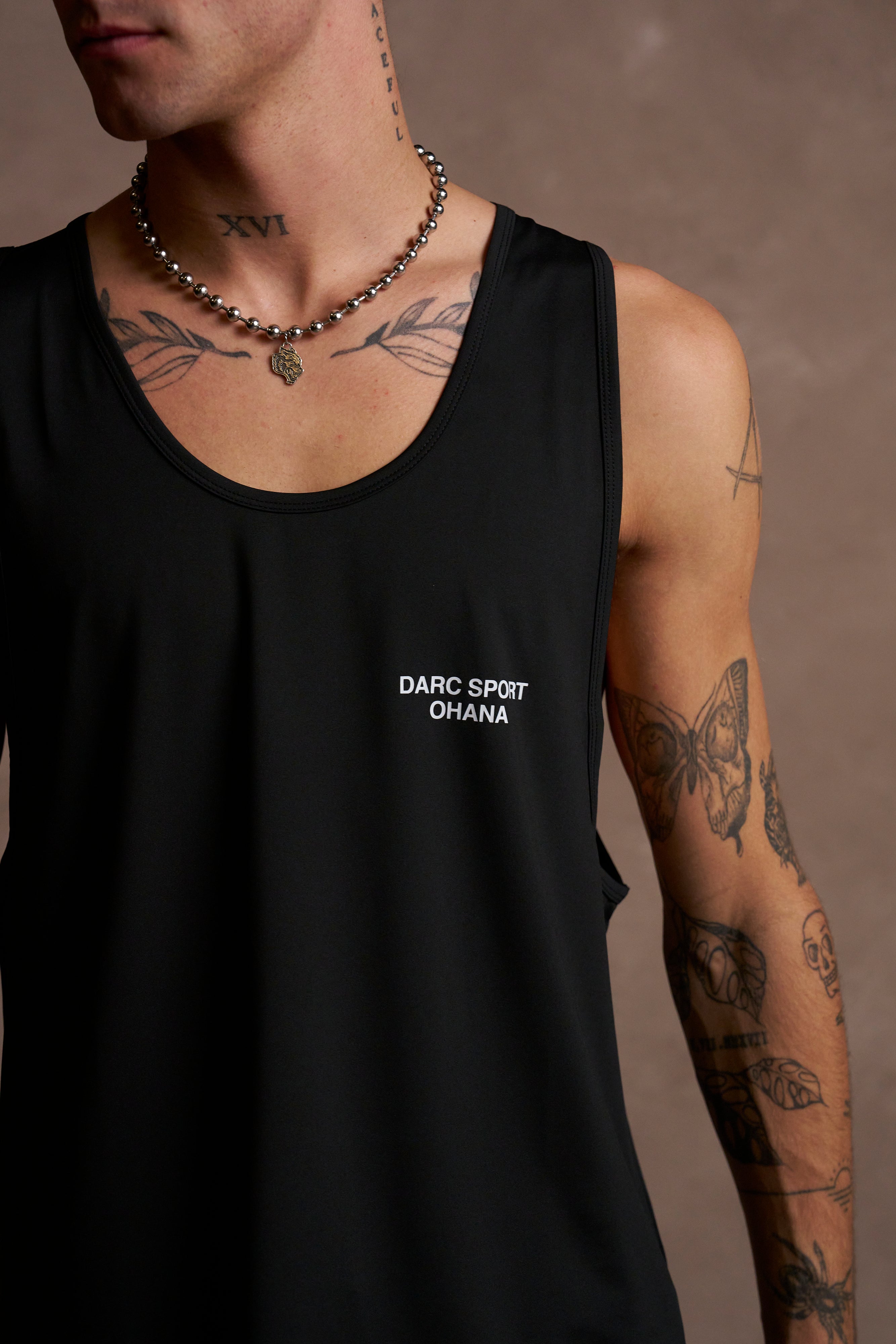 Darc Sport Ohana "Dry Wolf" (Drop) Tank in Black