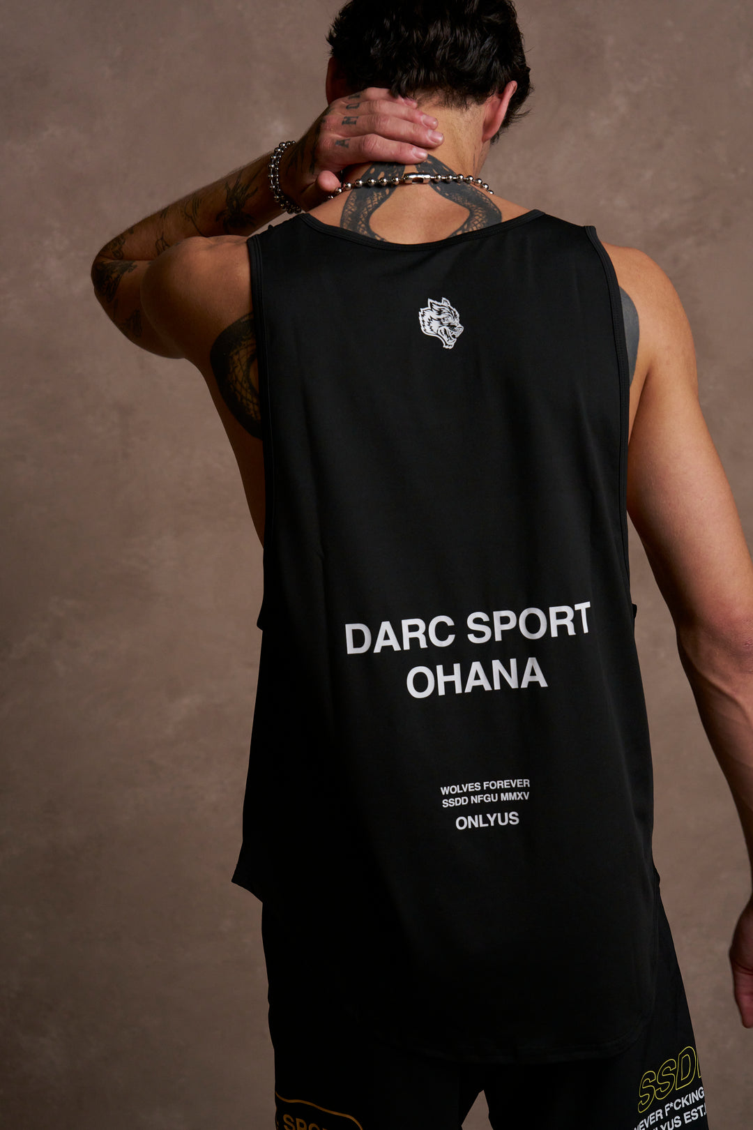 Darc Sport Ohana "Dry Wolf" (Drop) Tank in Black