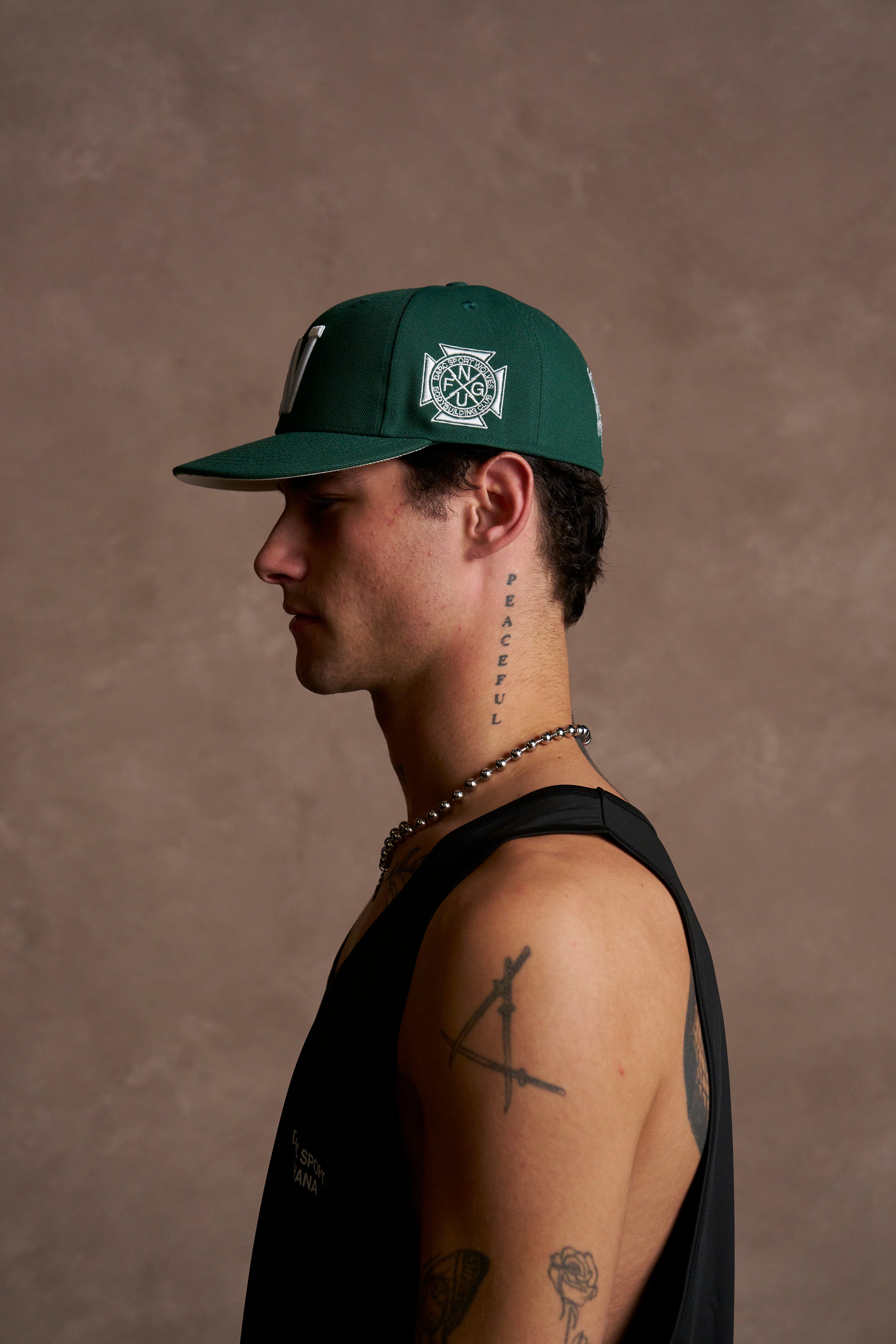 Iron W V2 Fitted Hat in Lush Green