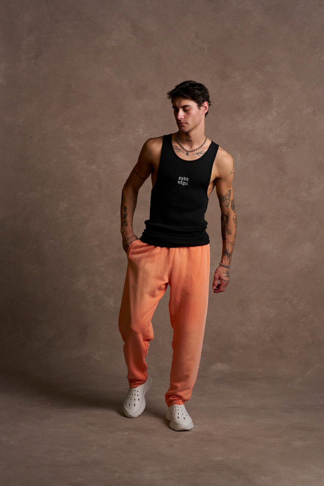 Run Together Kumite V2 Sweat Pants in Neon Coral Sun Fade