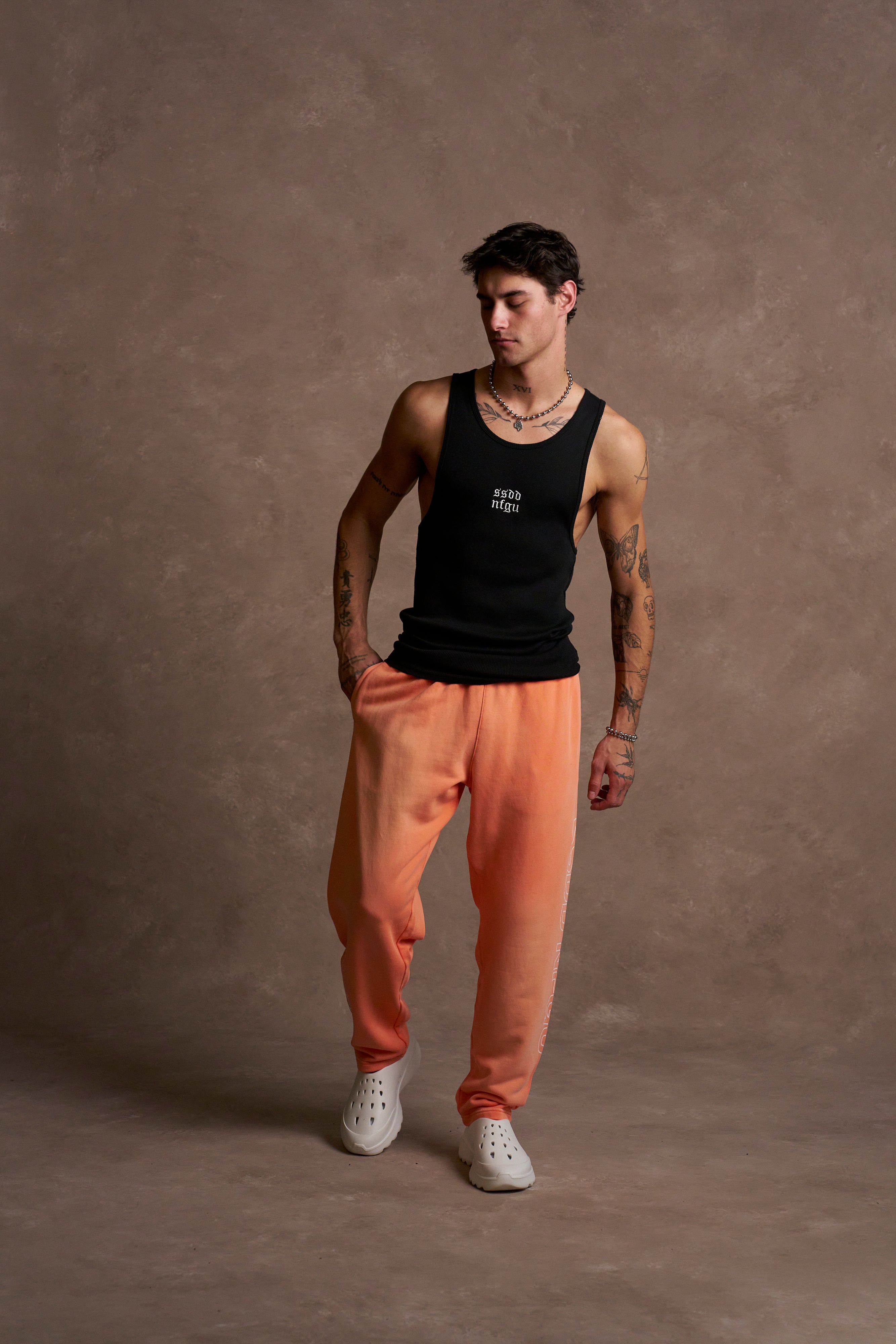 Run Together Kumite V2 Sweat Pants in Neon Coral Sun Fade