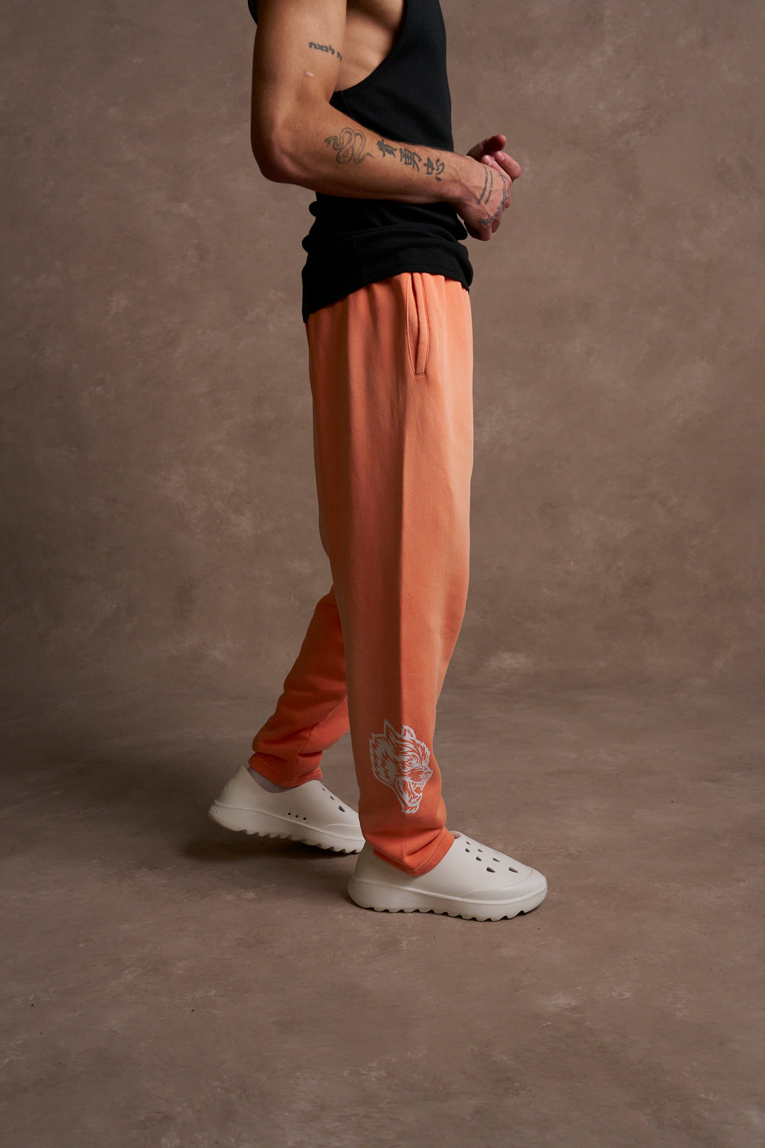 Run Together Kumite V2 Sweat Pants in Neon Coral Sun Fade