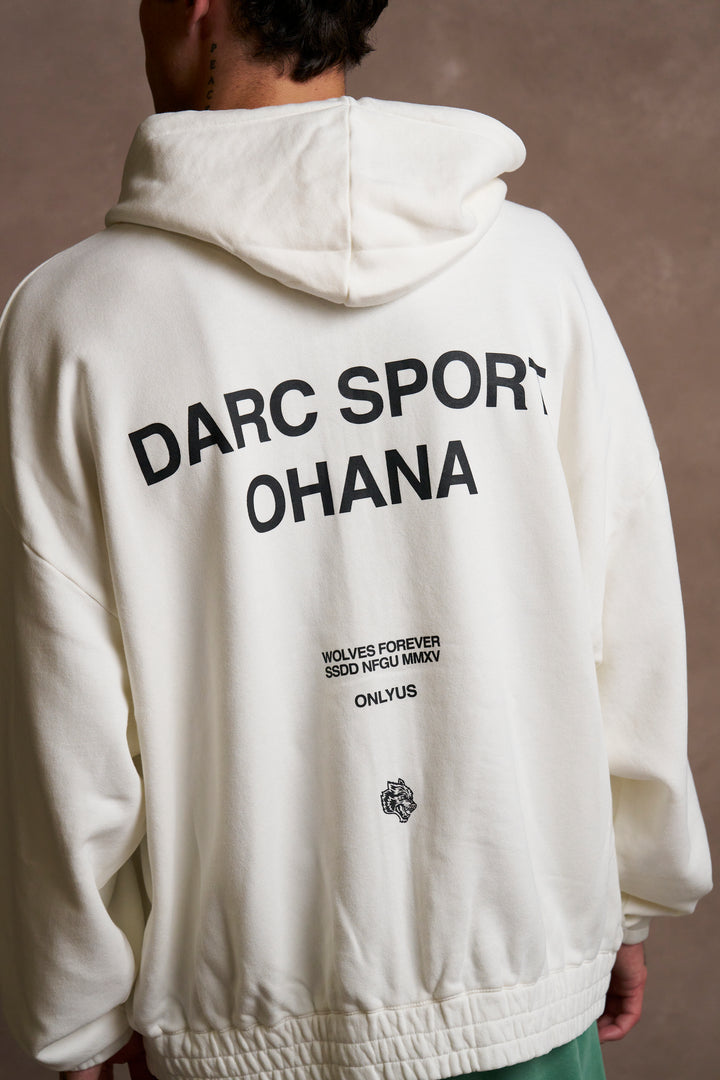 Darc Sport Ohana "Chambers" Zip Hoodie in Cream