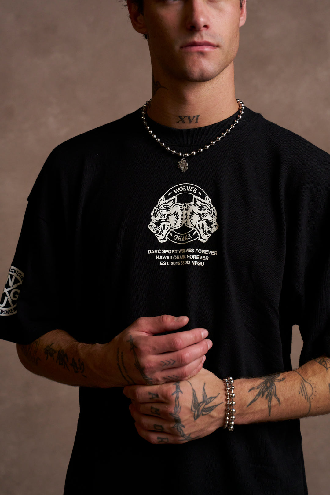 Wolves Ohana "Premium" Oversized Tee in Black