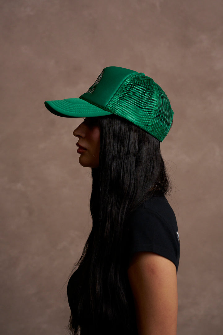 Wolves Ohana Trucker Hat in Lush Green