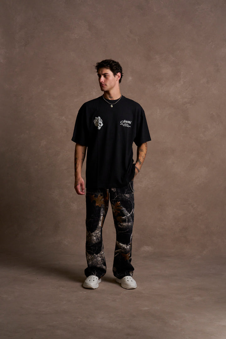 Wolves Hawaii "Premium" Oversized Tee in Black