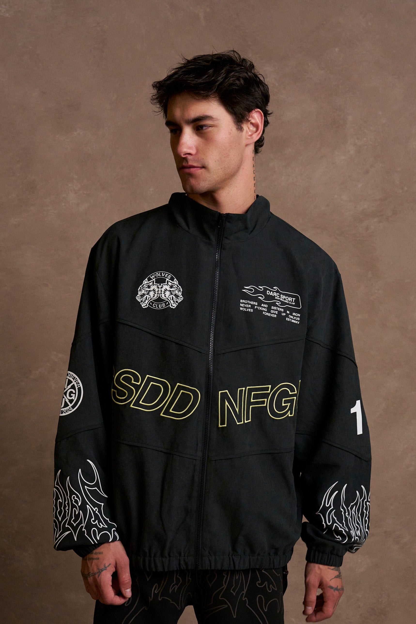 No Limit Darby Track Jacket in Black