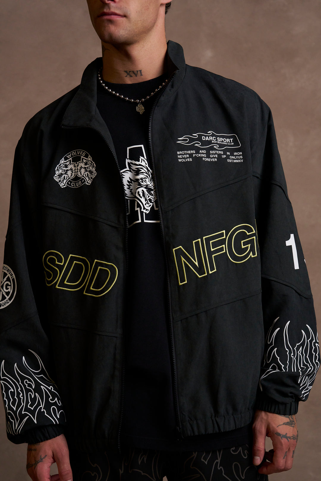 No Limit Darby Track Jacket in Black