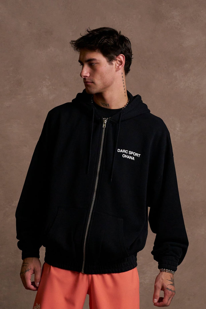 Darc Sport Ohana "Chambers" Zip Hoodie in Black