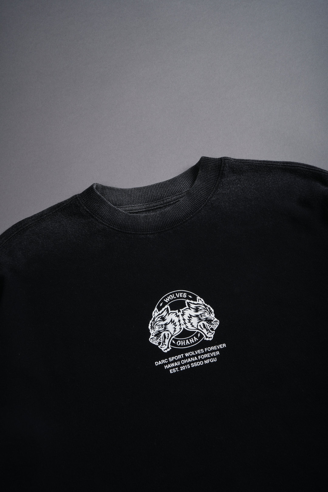 Wolves Ohana "Premium" Oversized (Cropped) Tee in Black