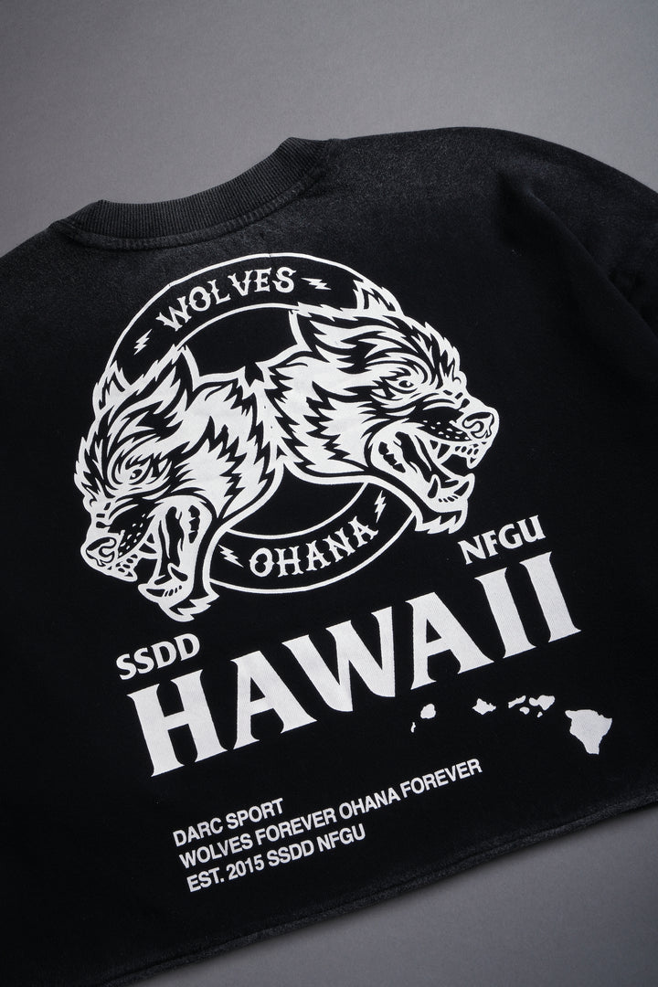 Wolves Ohana "Premium" Oversized (Cropped) Tee in Black