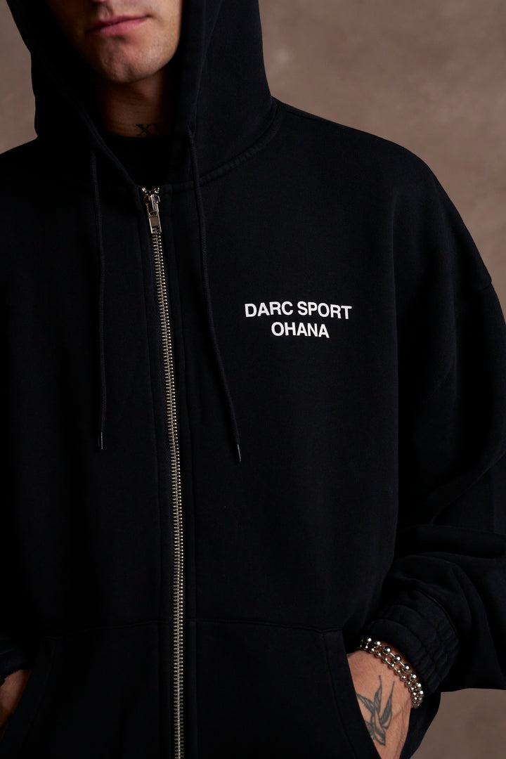 Darc Sport Ohana "Chambers" Zip Hoodie in Black