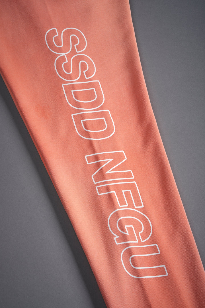 No Limit She Post Lounge Sweats in Neon Coral Sun Fade