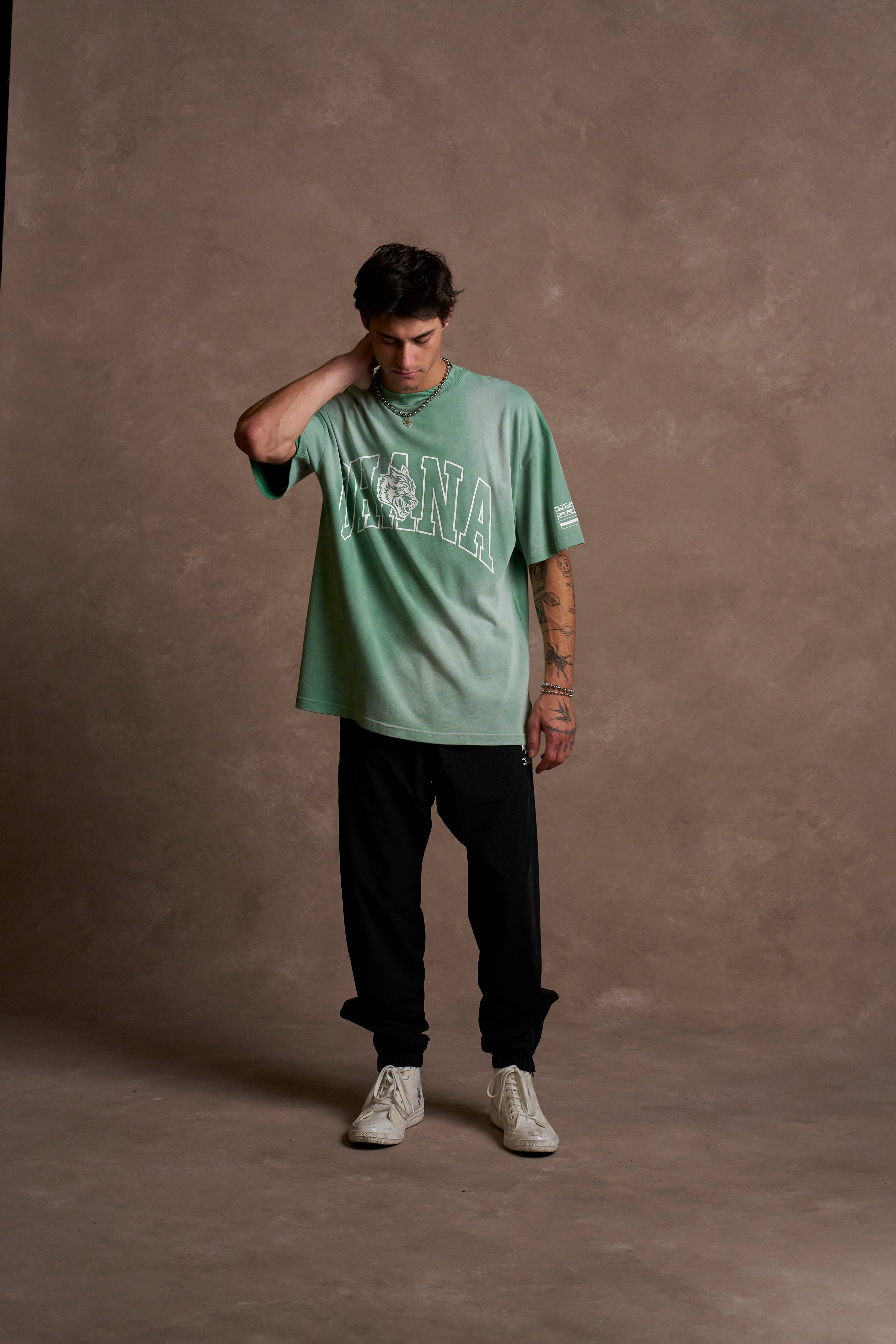 Ohana Forever V3 "Premium" Oversized Unisex Tee in Lush Green Sun Fade