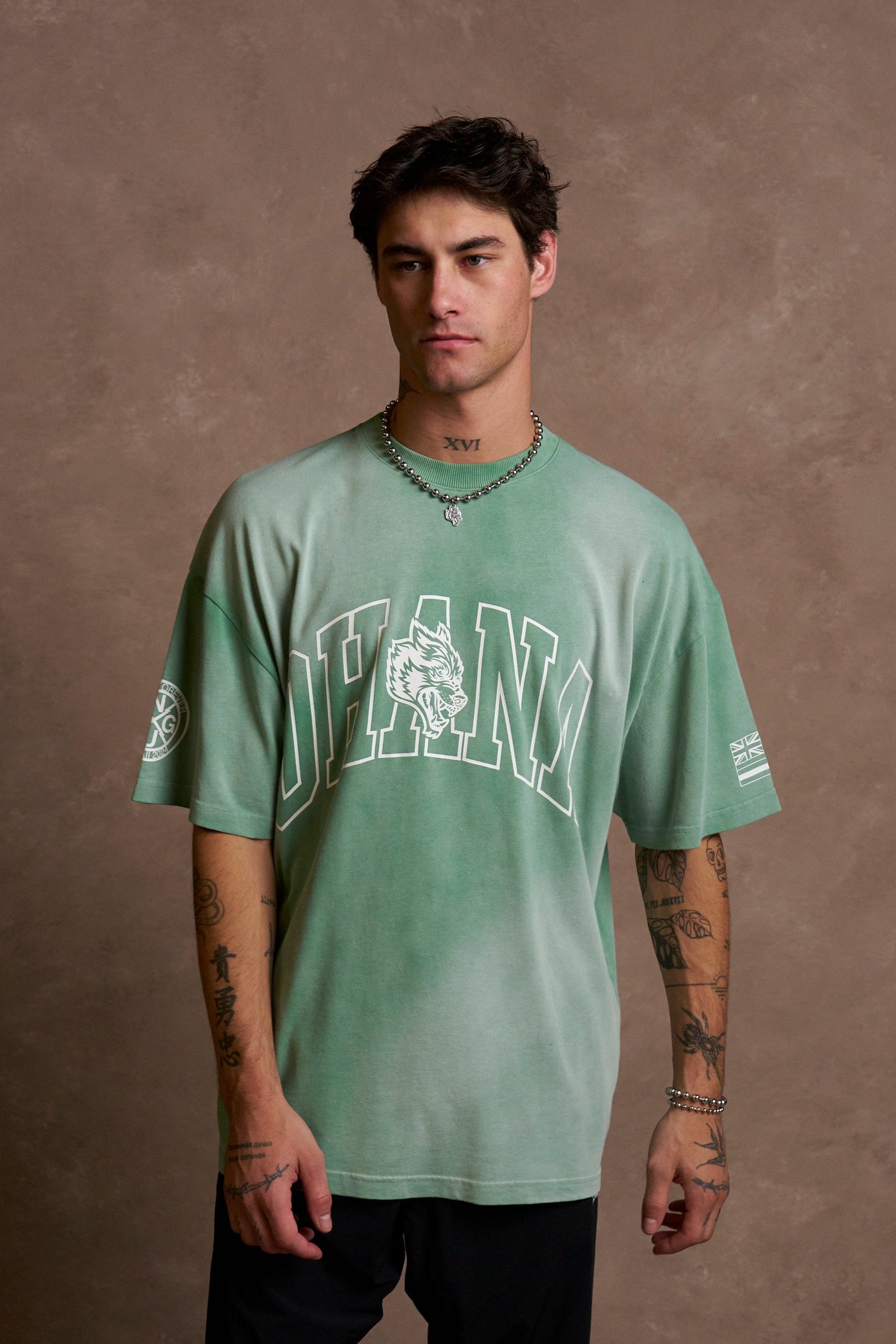 Ohana Forever V3 "Premium" Oversized Unisex Tee in Lush Green Sun Fade