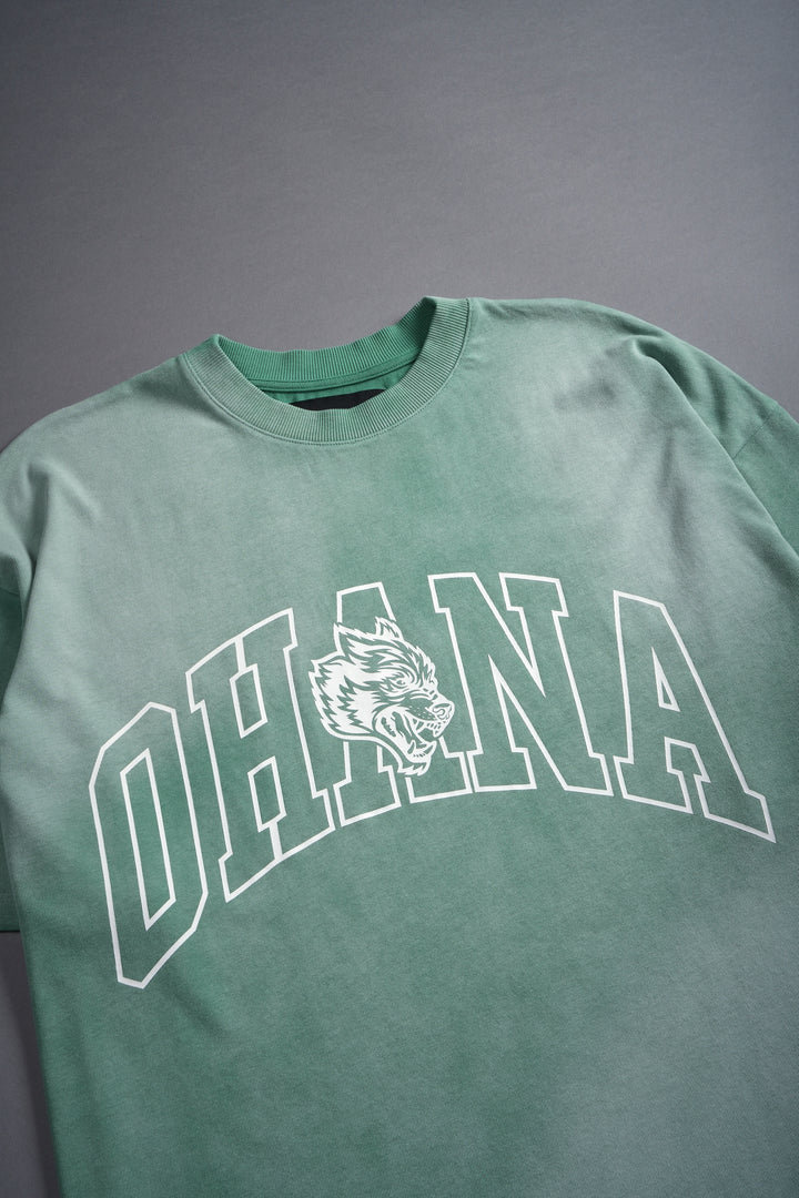 Ohana Forever V3 "Premium" Oversized Unisex Tee in Lush Green Sun Fade