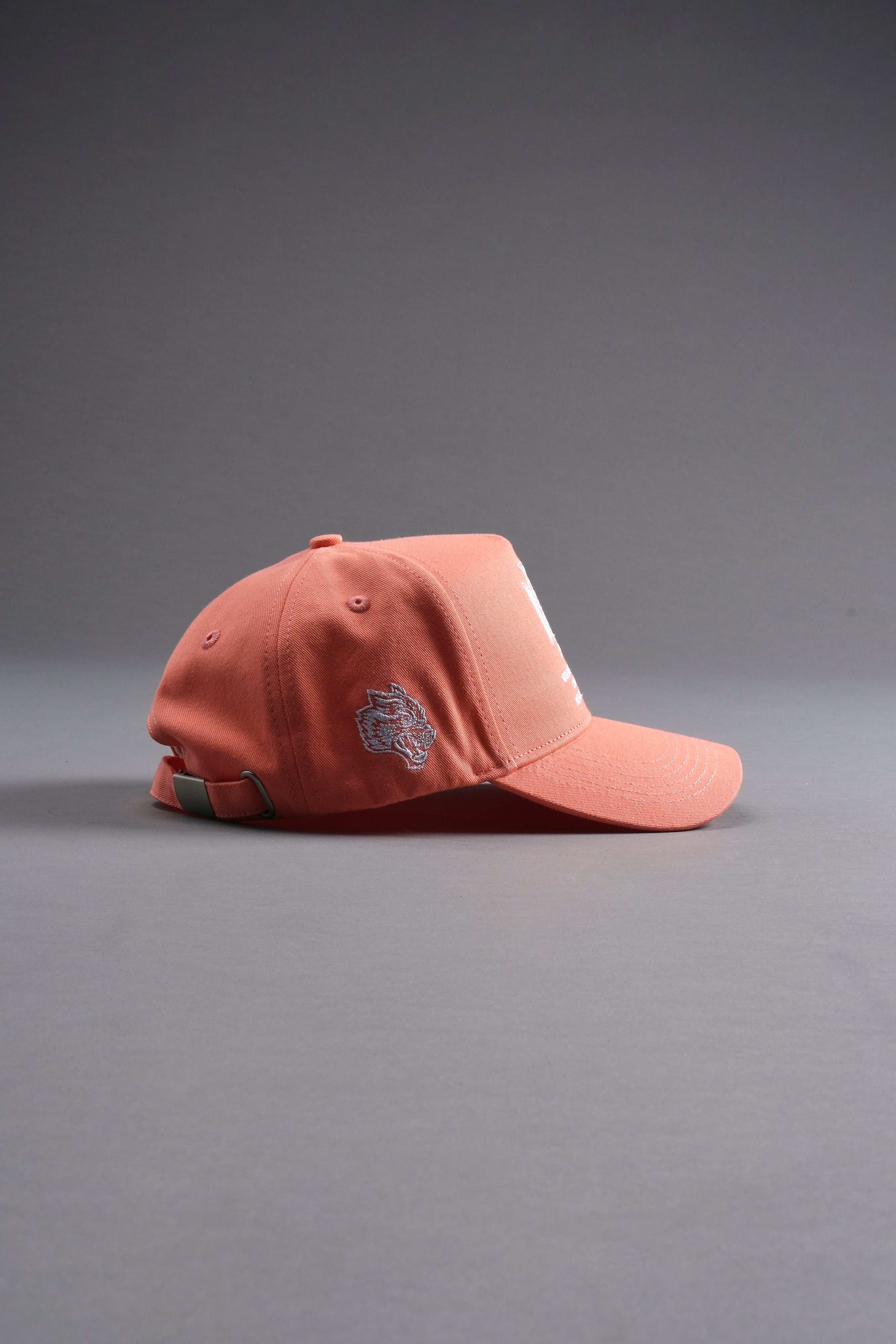 Wolves Run Together 5 Panel Hat in Neon Coral