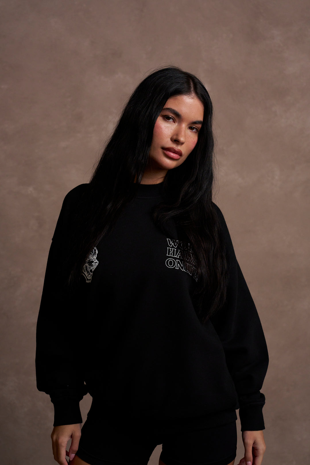 Only Us Hawaii London Unisex Crewneck in Black