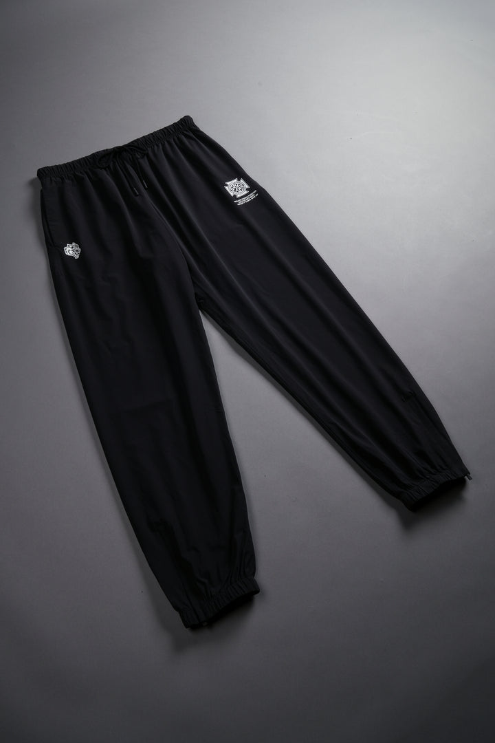 Iron Hybrid Nylon Track Pants in Black