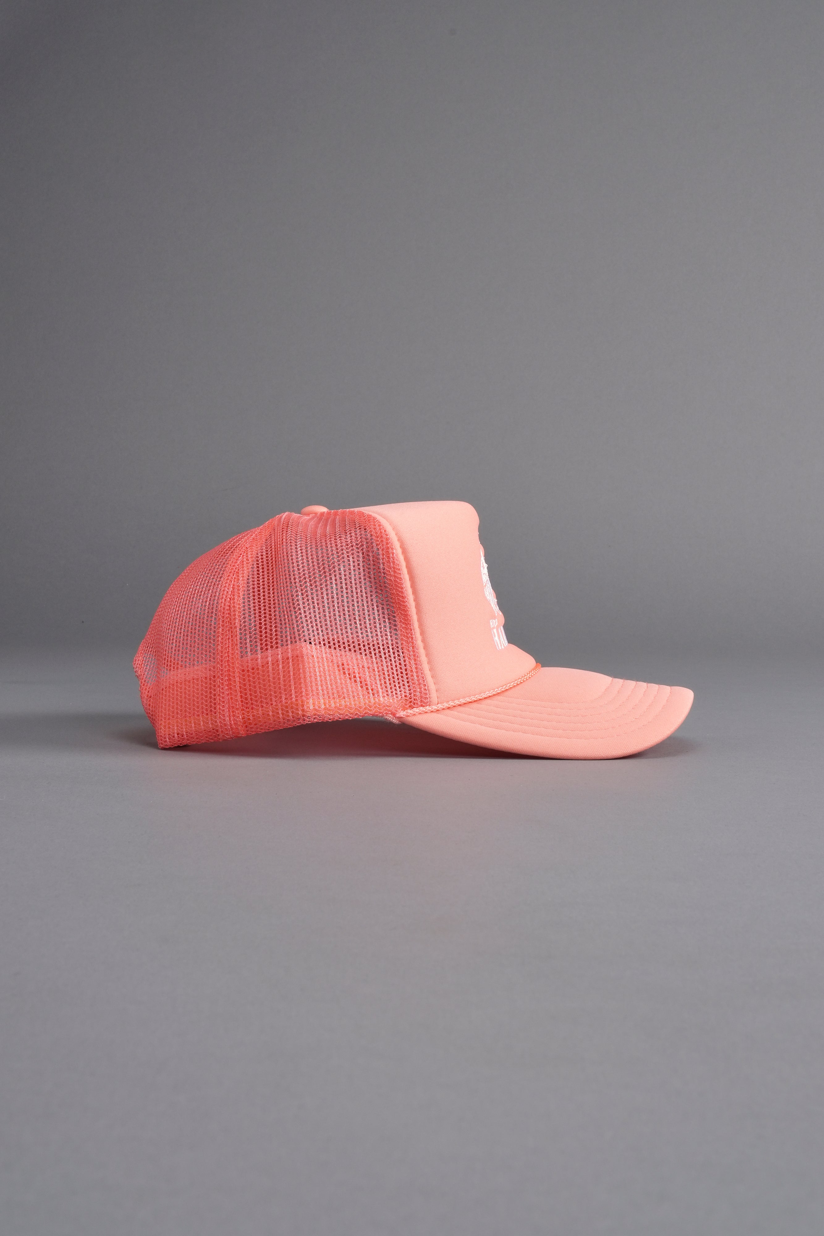 Wolves Ohana Trucker Hat in Neon Coral