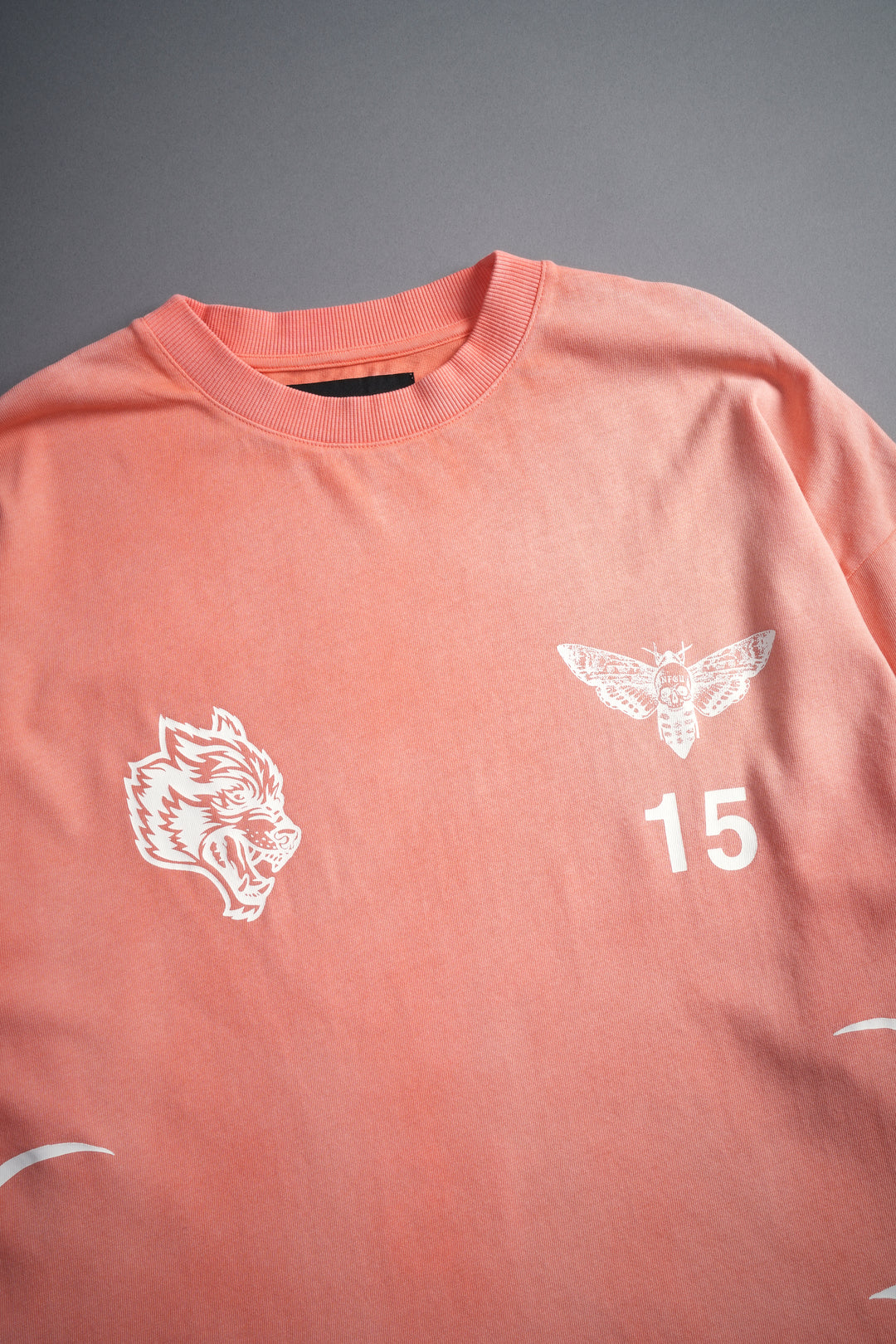 Ohana 2024 "Premium" Oversized Tee in Neon Coral Sun Fade