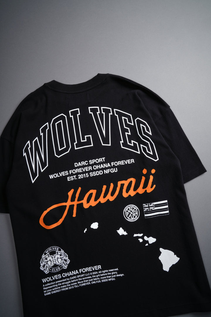 Wolves Hawaii "Premium" Oversized Tee in Black